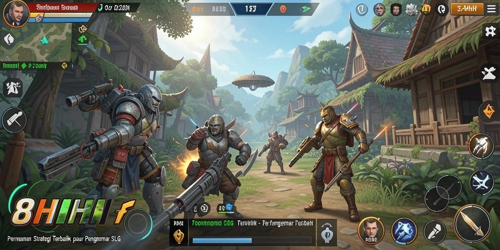 Tampilan gameplay 8HHH yang seru dengan strategi mendalam.