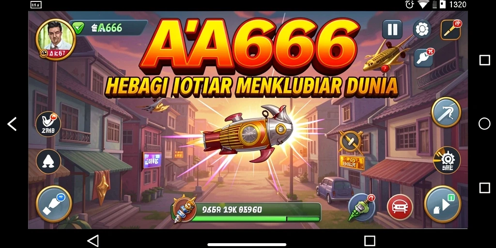 Screenshot gameplay AA666 menampilkan aksi pertempuran yang seru.