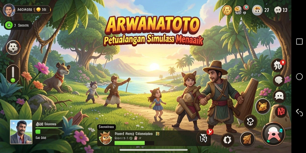 Tampilan gameplay ARWANATOTO yang menarik dan interaktif.