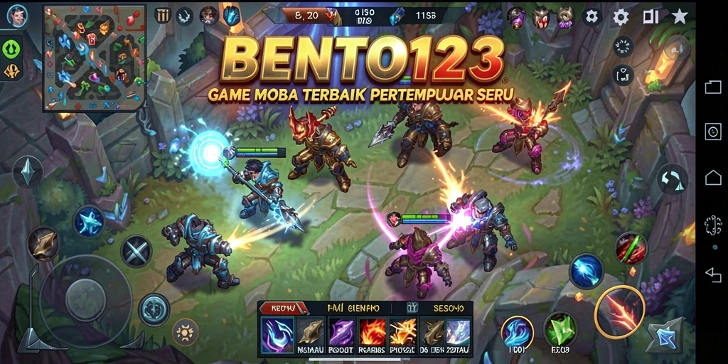 Tampilan menarik dari gameplay seru BENTO123 di arena pertempuran.
