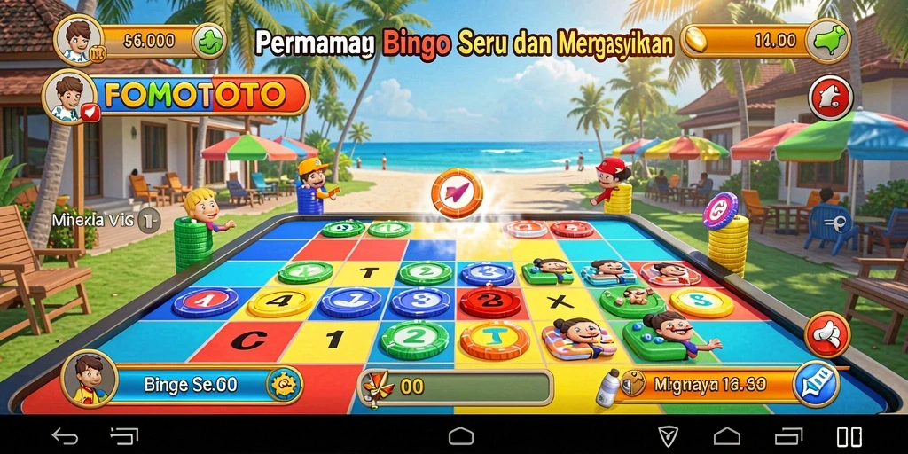 Tampilan gameplay FOMOTOTO yang seru dan interaktif.