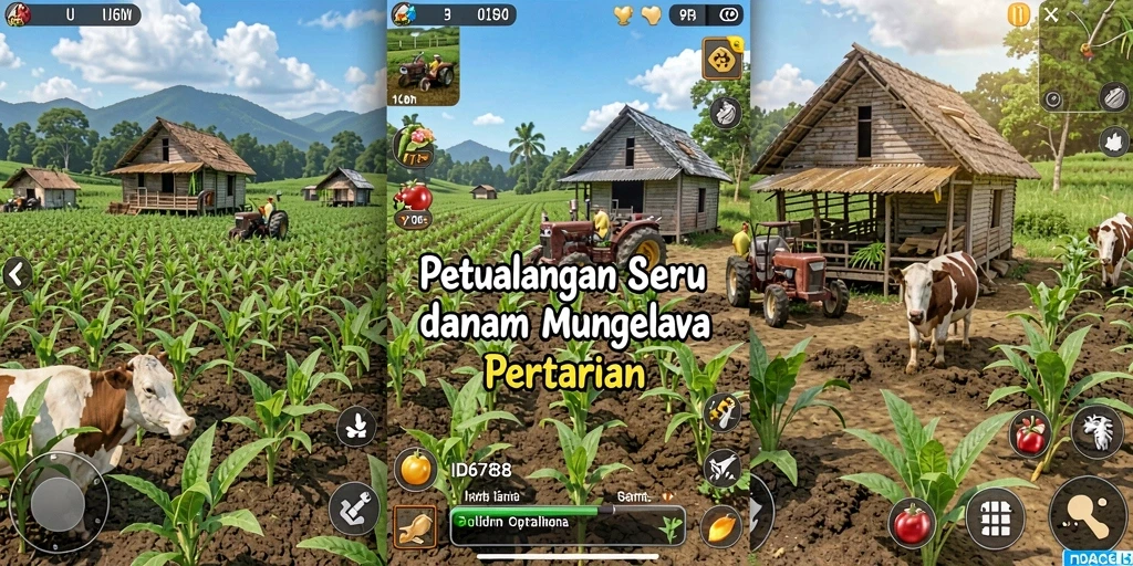 Tampilan gameplay ID6788 menunjukkan kekayaan lahan pertanian yang dikelola dengan baik.