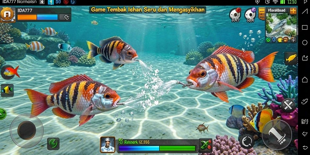 Tampilan gameplay menarik dalam Tembak Ikan IDA777.