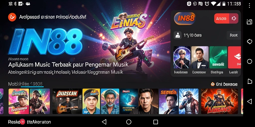 Screenshot IN88 menunjukkan gameplay musik yang seru dan interaktif.
