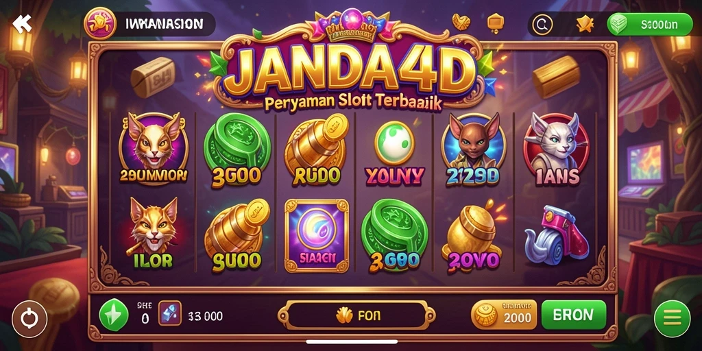 Tampilan menarik dari gameplay JANDA4D yang seru dan memukau.