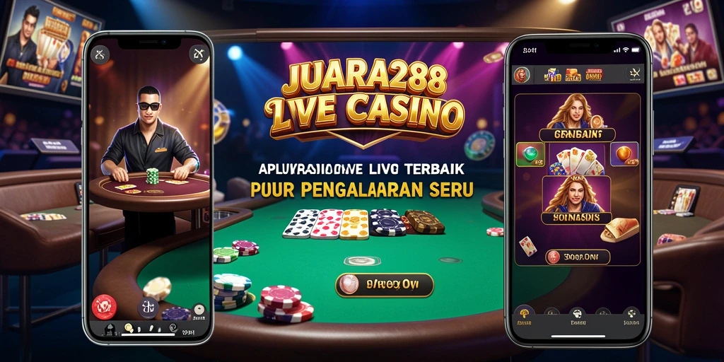 Screenshot JUARA288 menampilkan dealer langsung dan gameplay interaktif.