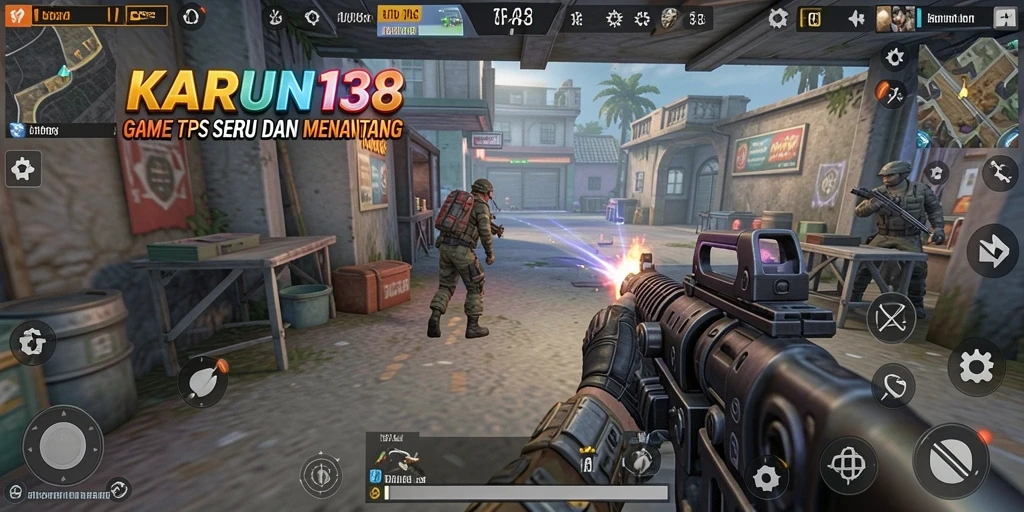 Tampilan menegangkan dari gameplay <strong>KARUN138</strong> di arena pertempuran.