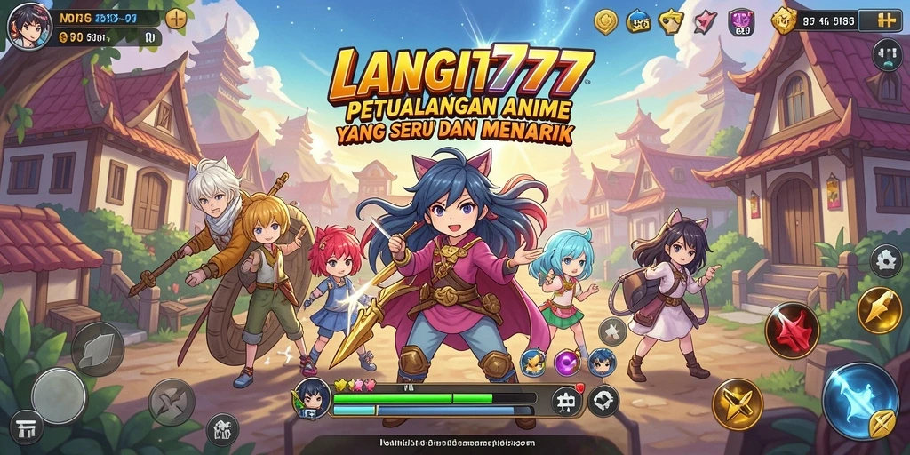 Tampilan gameplay LANGIT777 yang memukau dengan karakter anime yang menarik.