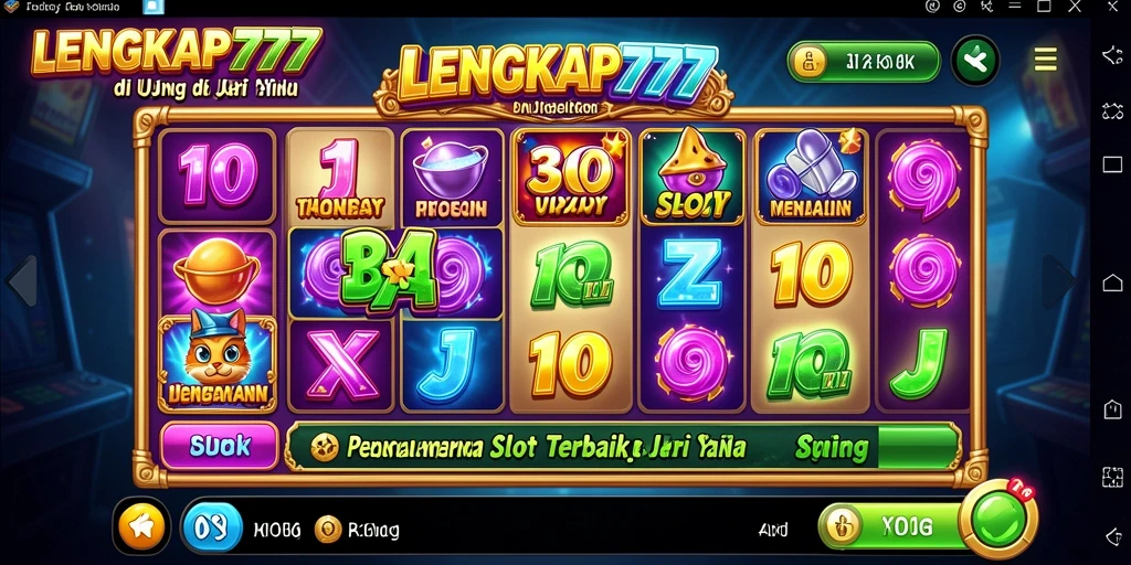 Tampilan gameplay LENGKAP777 yang menarik dan penuh warna.
