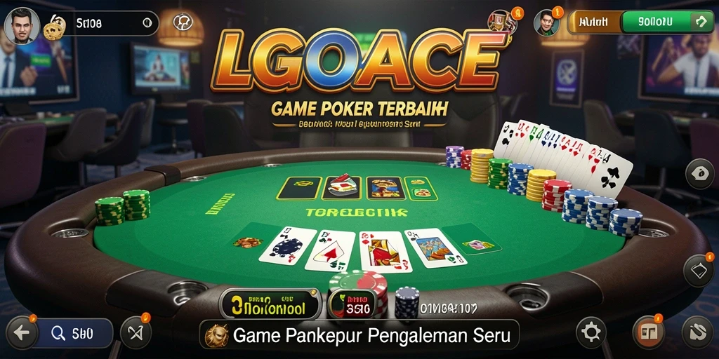 Screenshot gameplay LGOACE menampilkan aksi seru dalam permainan Poker.