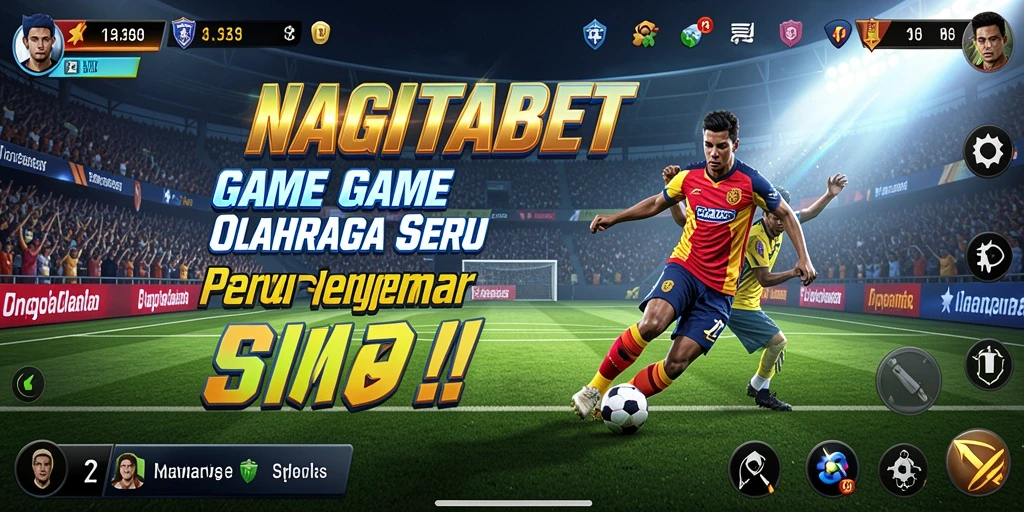 Tampilan dari NAGITABET yang menunjukkan sesi gameplay olahraga.