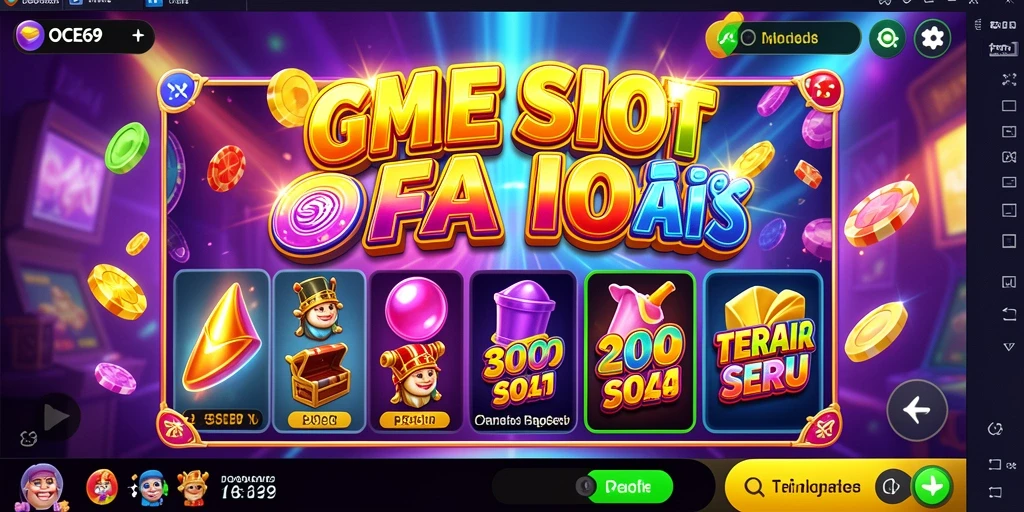 Tampilan gameplay OCE69 yang penuh warna dan menarik.