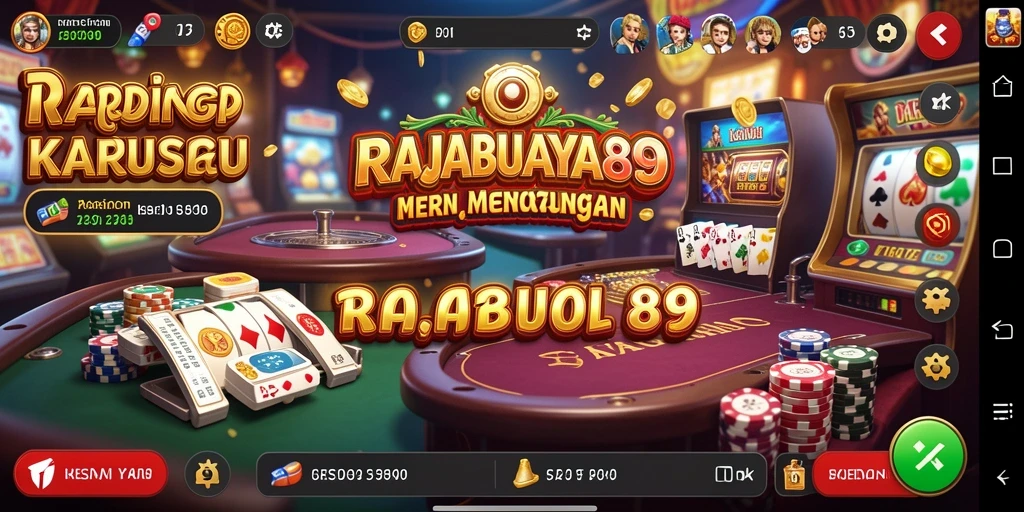 Tampilan gameplay menarik dari RAJABUAYA89 yang menampilkan keseruan permainan Kasino.