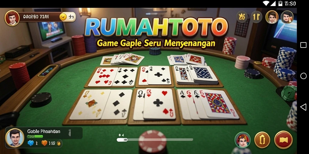 Tampilan gameplay seru RUMAHTOTO dengan teman-teman.