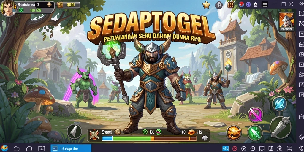 Gameplay menarik dari SEDAPTOGEL menunjukkan aksi petualangan RPG yang mendebarkan.