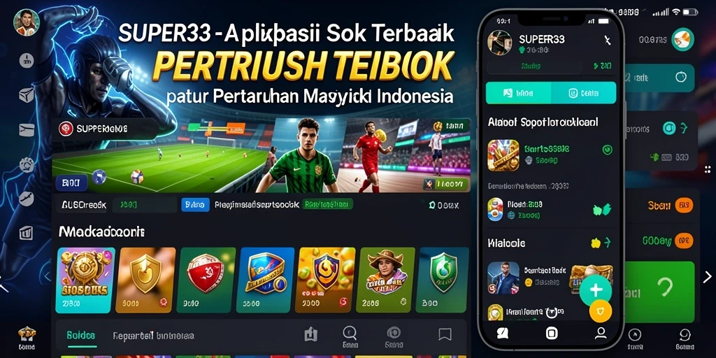 Tampilan screenshot SUPER33 yang menampilkan serunya taruhan olahraga.
